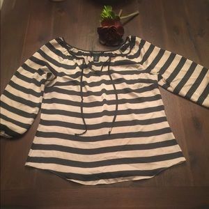 WHBM striped pheasant Blouse